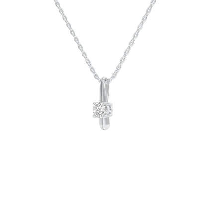 Pinpoint Glam Round Diamond Pendant 18 KT / White Gold