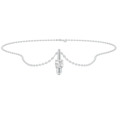 Pinpoint Glam Round Diamond Pendant 18 KT / White Gold