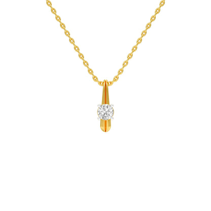 Pinpoint Glam Round Diamond Pendant 18 KT / Yellow Gold
