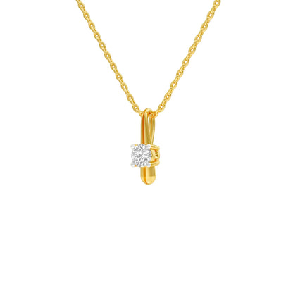 Pinpoint Glam Round Diamond Pendant 18 KT / Yellow Gold