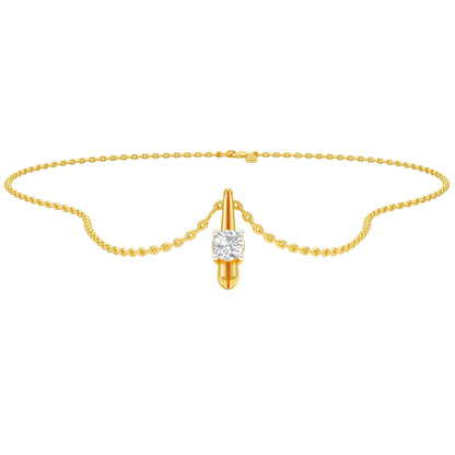 Pinpoint Glam Round Diamond Pendant 18 KT / Yellow Gold