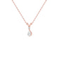 The Velocity Round Pear Diamond Pendant 18 KT / Rose Gold