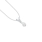 The Velocity Round Pear Diamond Pendant 18 KT / White Gold