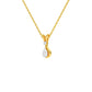 The Velocity Round Pear Diamond Pendant 18 KT / Yellow Gold