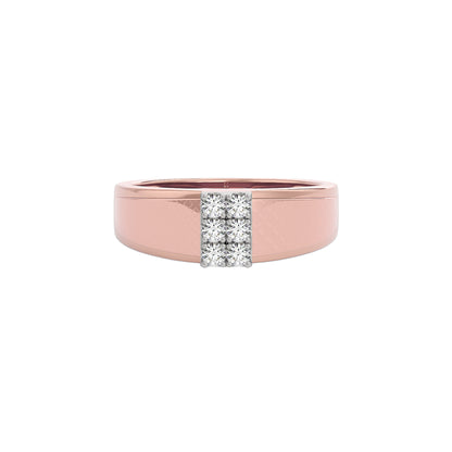 Edgy Side Diamond Men's Ring