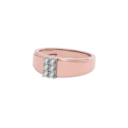 Edgy Side Diamond Men's Ring