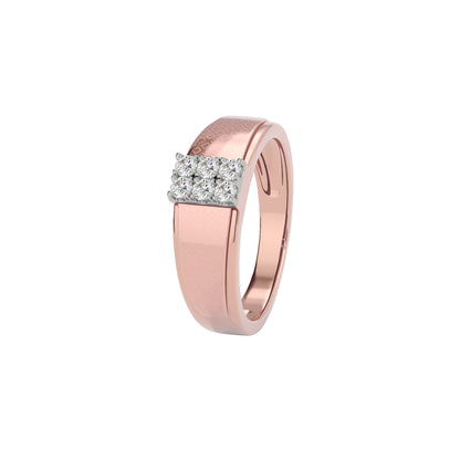 Edgy Side Diamond Men's Ring