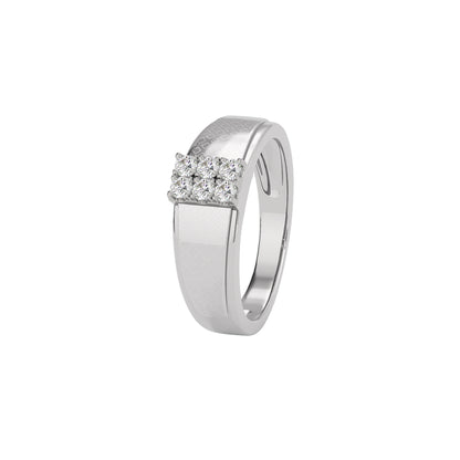 Edgy Side Diamond Men's Ring