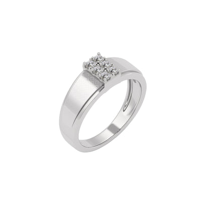 Edgy Side Diamond Men's Ring
