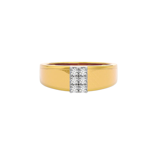 Edgy Side Diamond Mens Ring