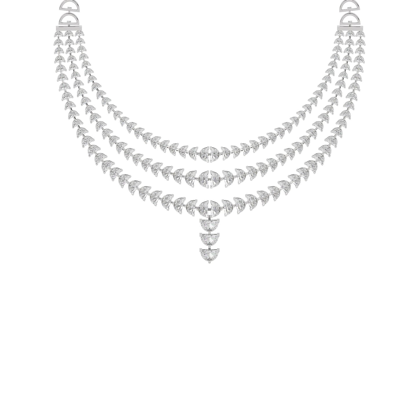 Moon's Phasefall Diamond Necklace