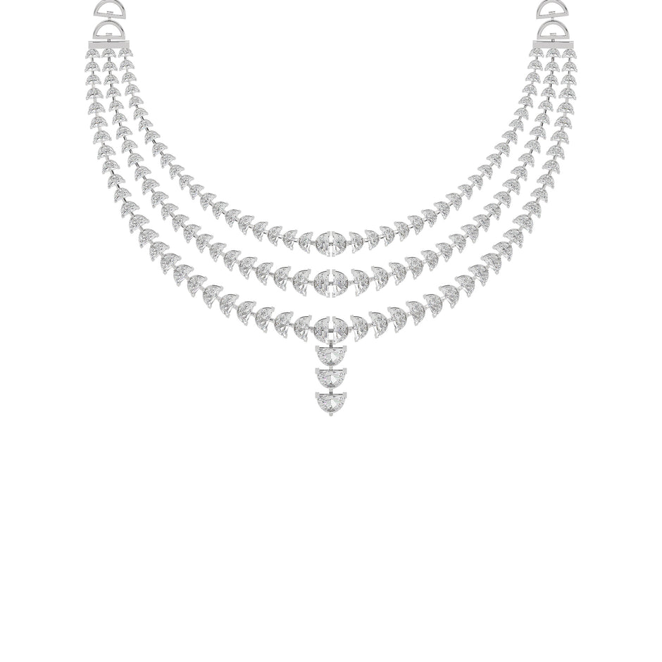 Moon's Phasefall Diamond Necklace