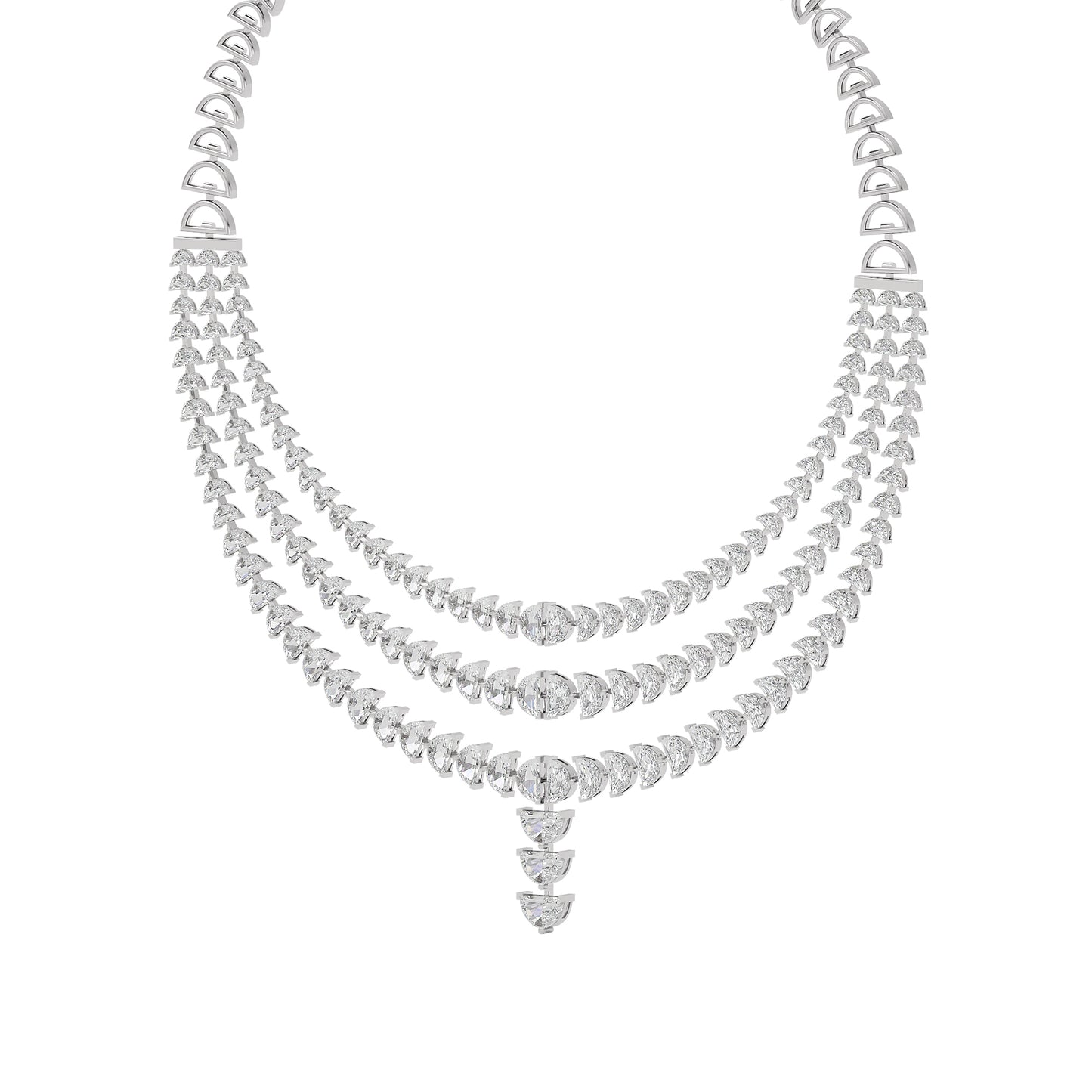 Moon's Phasefall Diamond Necklace
