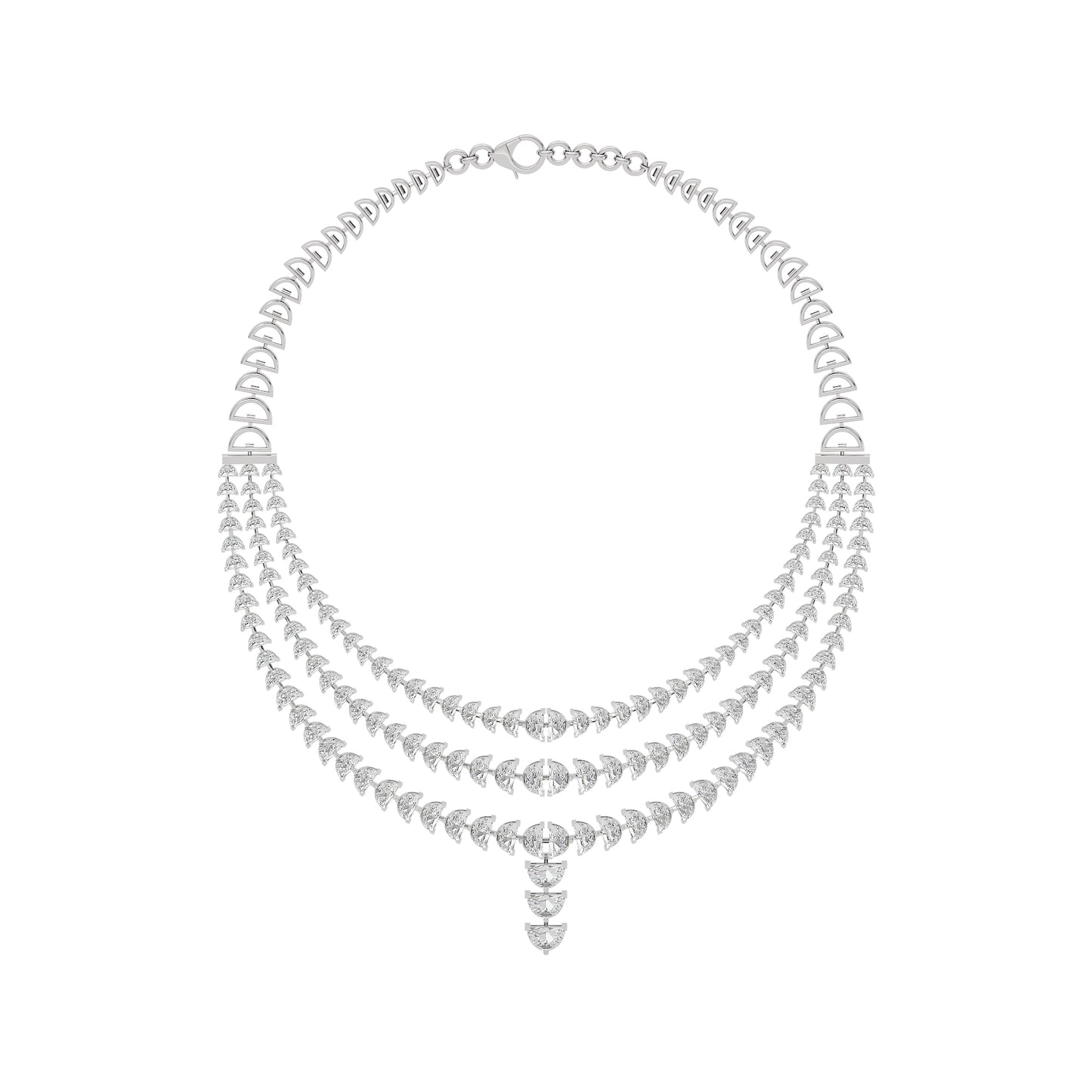Moon's Phasefall Diamond Necklace