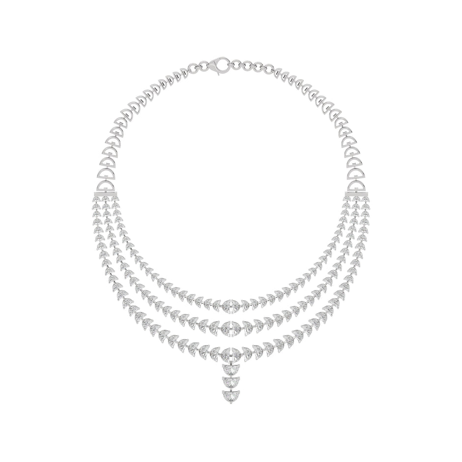 Moon's Phasefall Diamond Necklace