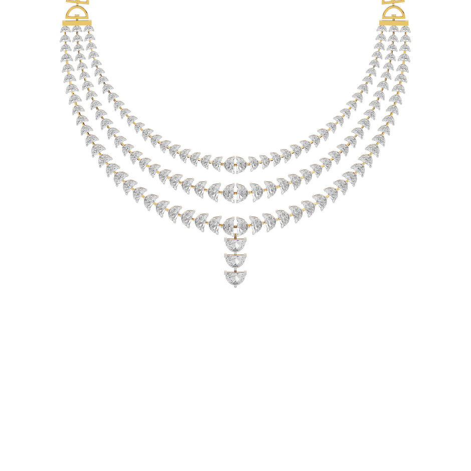 Moon's Phasefall Diamond Necklace