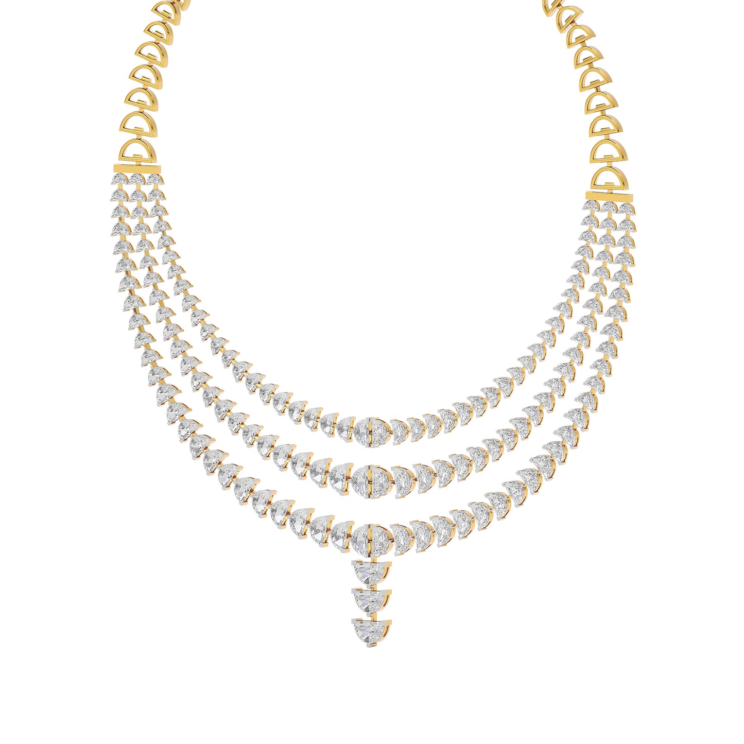 Moon's Phasefall Diamond Necklace