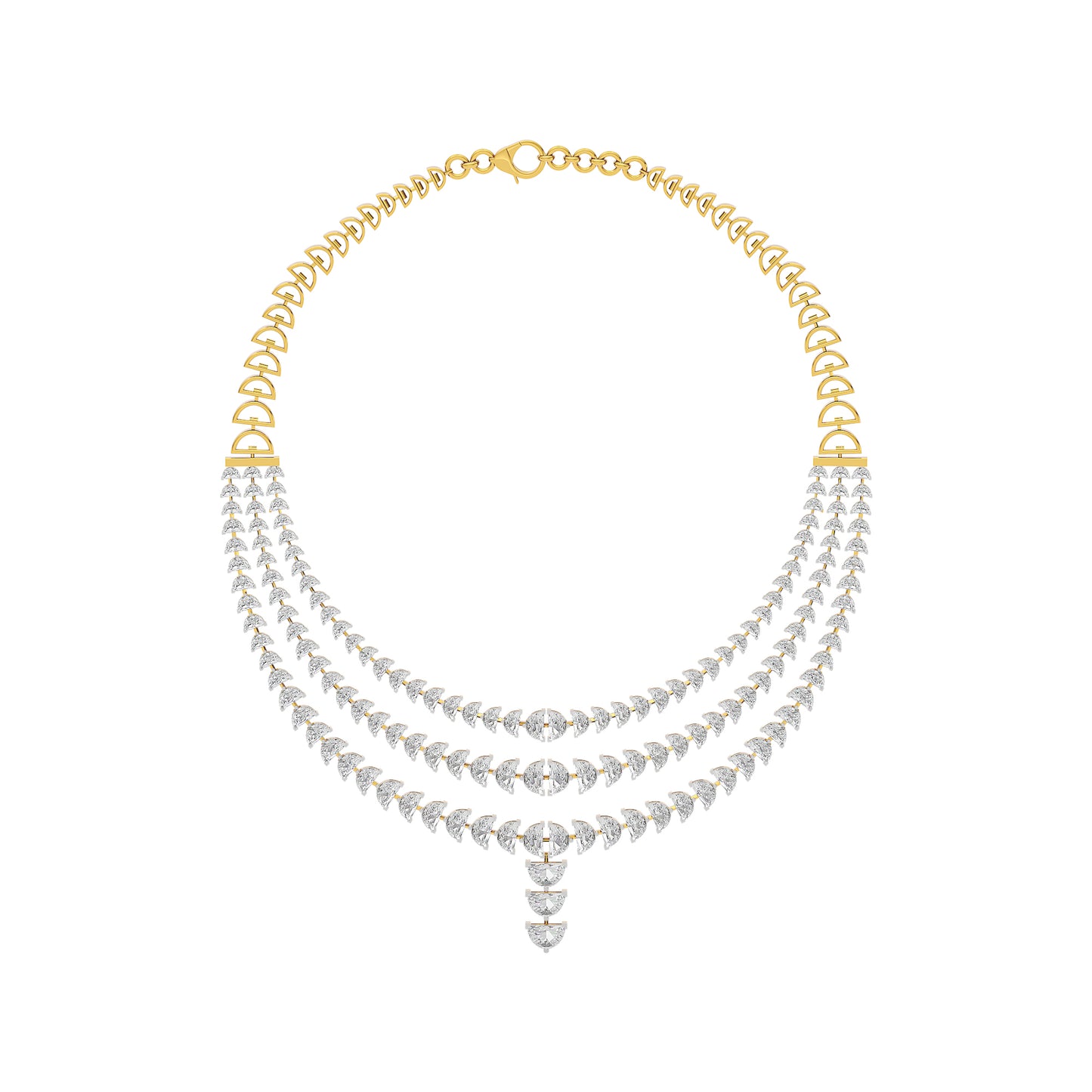 Moon's Phasefall Diamond Necklace