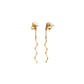 Golden Flow Chain Drop Earrings
