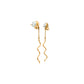 Golden Flow Chain Drop Earrings
