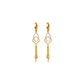 Interlinked Diamond Shape Tassel Gold Earrings