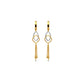 Interlinked Diamond Shape Tassel Gold Earrings