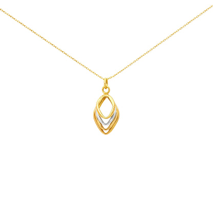 Elegant Layers Dual-Tone Drop Pendant