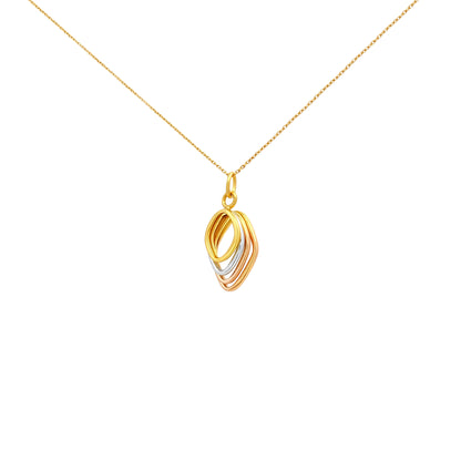 Elegant Layers Dual-Tone Drop Pendant