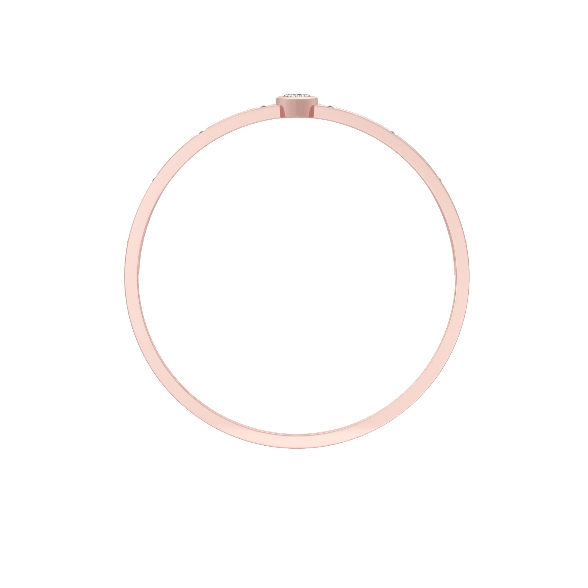 The Anchored Heart Diamond Mangalsutra Bracelet 18 KT / Rose Gold