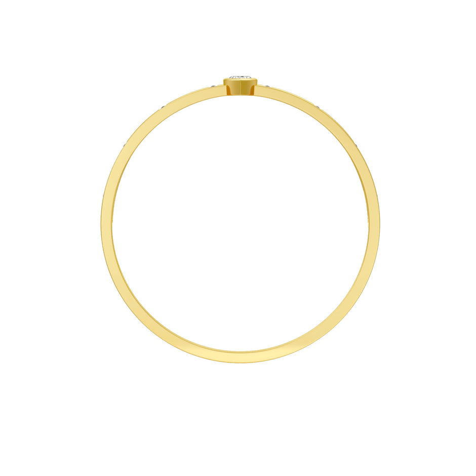 The Anchored Heart Diamond Mangalsutra Bracelet 18 KT / Yellow Gold