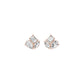 Trinity Three Diamond Stud Earrings 18 KT / Rose Gold