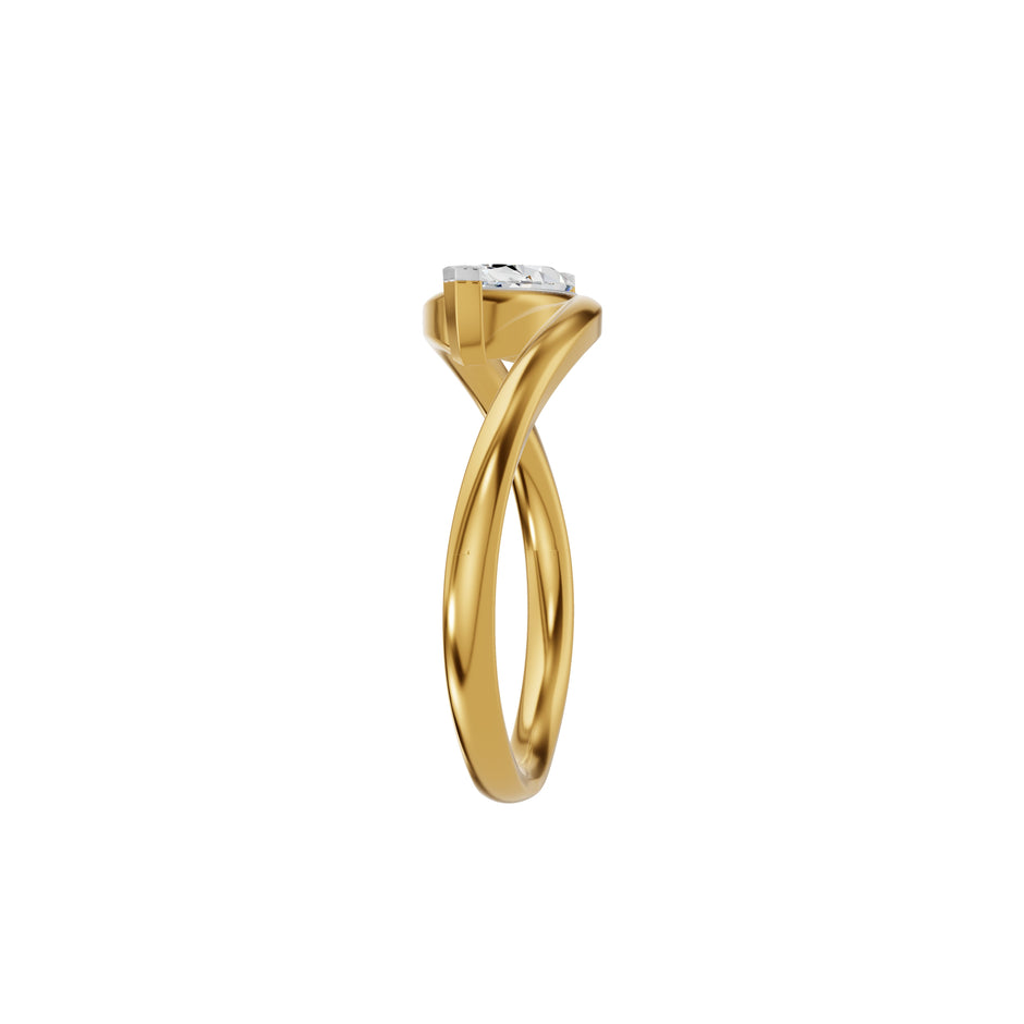 The Iris Marquise Solitaire Diamond Engagement Ring 18 KT / Yellow Gold / 18