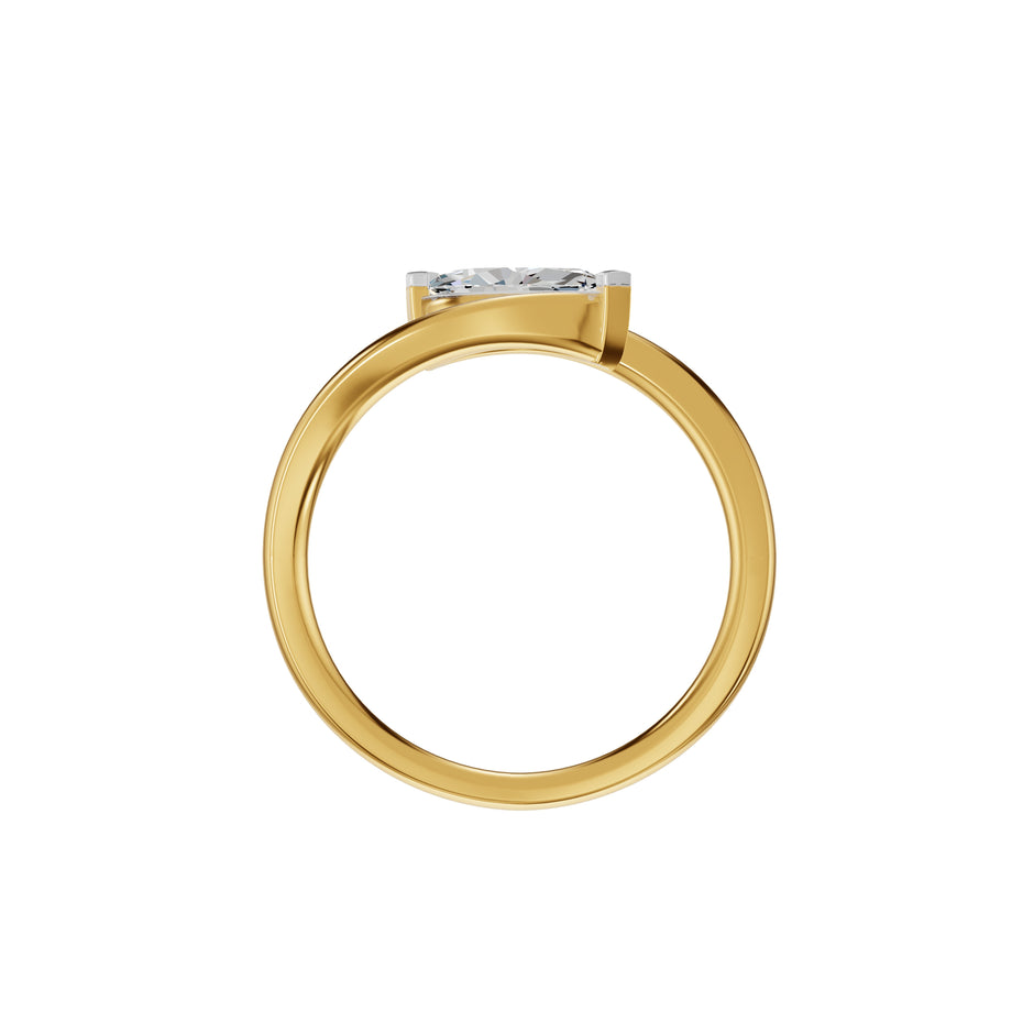 The Iris Marquise Solitaire Diamond Engagement Ring 18 KT / Yellow Gold / 18