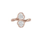 Open Heart Bypass Solitaire Diamond Ring 18 KT / Rose Gold / 18