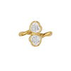 Open Heart Bypass Solitaire Diamond Ring 18 KT / Yellow Gold / 18