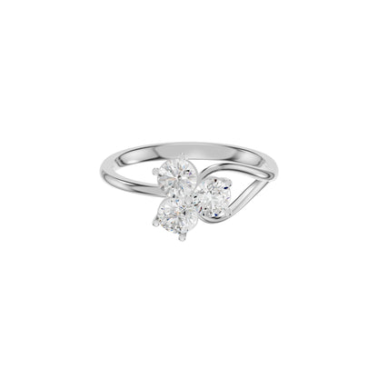 The Unfurling Diamond Ring 18 KT / White Gold / 18