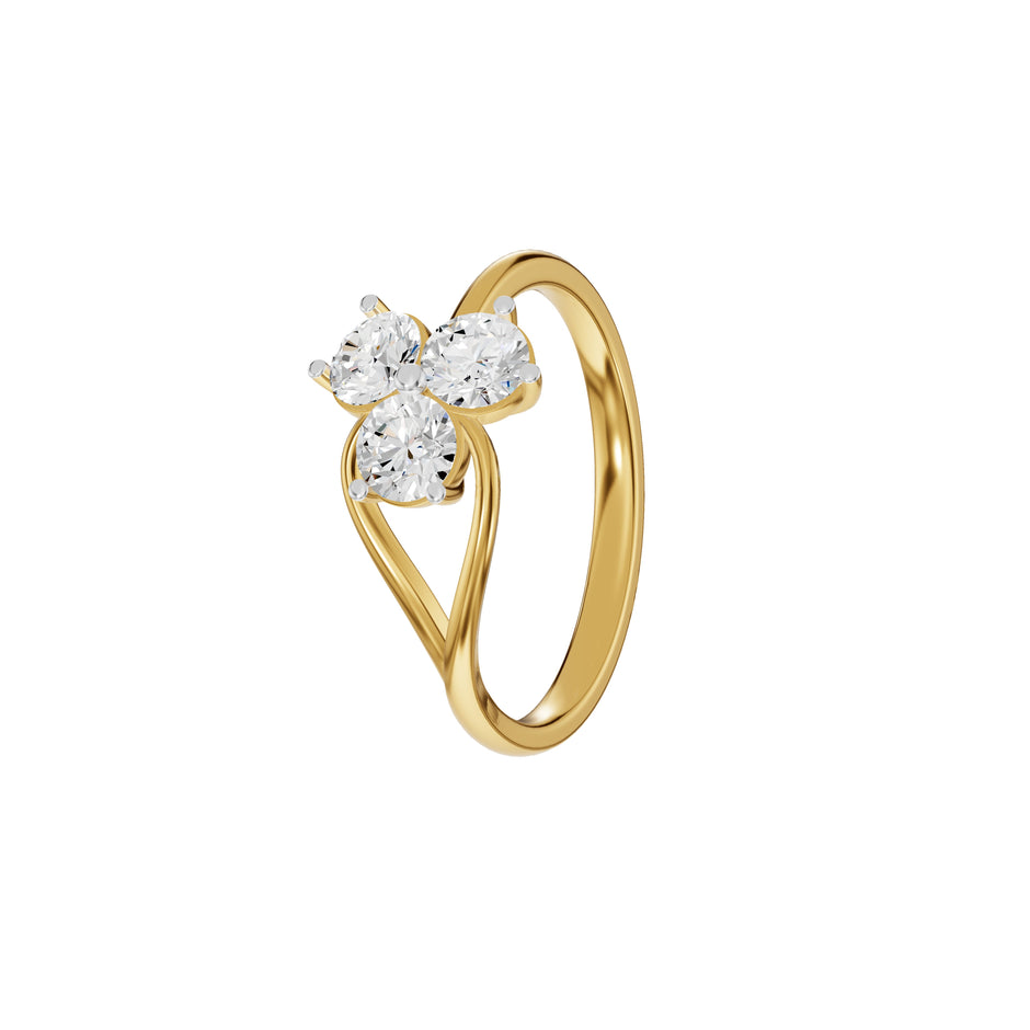 The Unfurling Diamond Ring 18 KT / Yellow Gold / 18