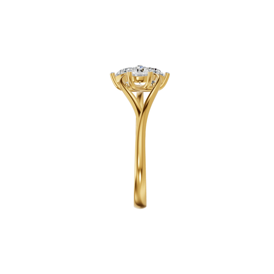 The Unfurling Diamond Ring 18 KT / Yellow Gold / 18
