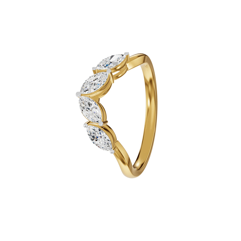 Tiara Marqusie Diamond Ring 18 KT / Yellow Gold / 18