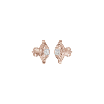 Apple of The Eye Diamond Stud Earrings 18 KT / Rose Gold
