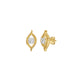 Apple of The Eye Diamond Stud Earrings 18 KT / Yellow Gold