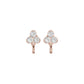 Mini Blossom Round Diamond Stud Earrings 18 KT / Rose Gold