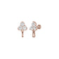 Mini Blossom Round Diamond Stud Earrings 18 KT / Rose Gold