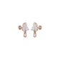 Mini Blossom Round Diamond Stud Earrings 18 KT / Rose Gold