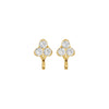 Mini Blossom Round Diamond Stud Earrings 18 KT / Yellow Gold