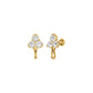 Mini Blossom Round Diamond Stud Earrings 18 KT / Yellow Gold