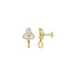 Mini Blossom Round Diamond Stud Earrings 18 KT / Yellow Gold