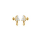 Mini Blossom Round Diamond Stud Earrings 18 KT / Yellow Gold