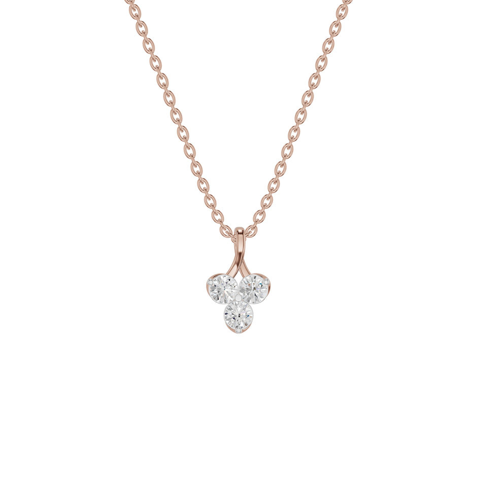 Mini Blossom Round Diamond Pendant