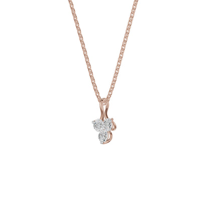 Mini Blossom Round Diamond Pendant